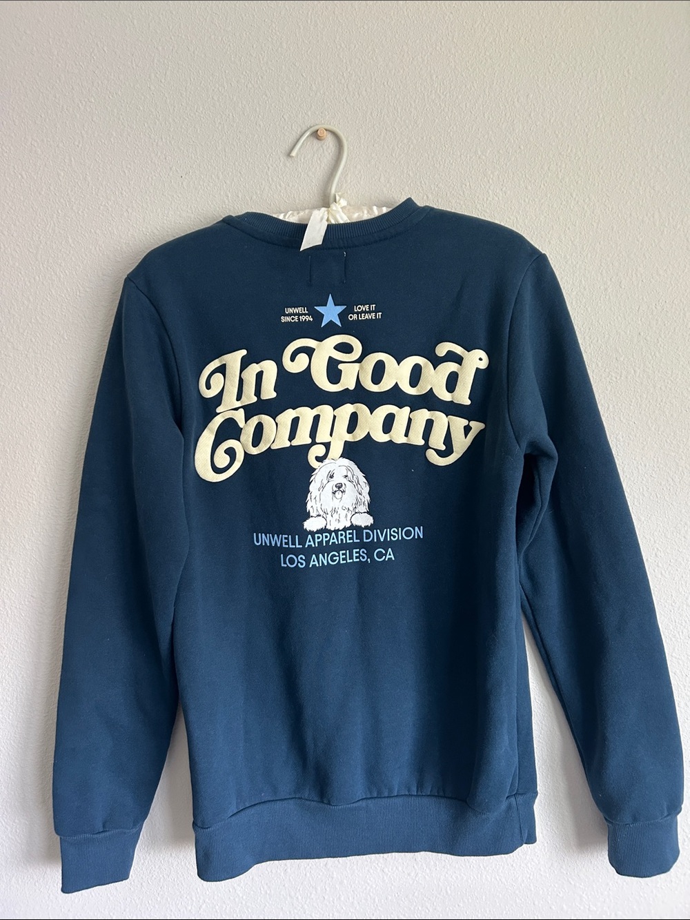 Unwell Navy Crewneck Sweatshirt Graphic Logo